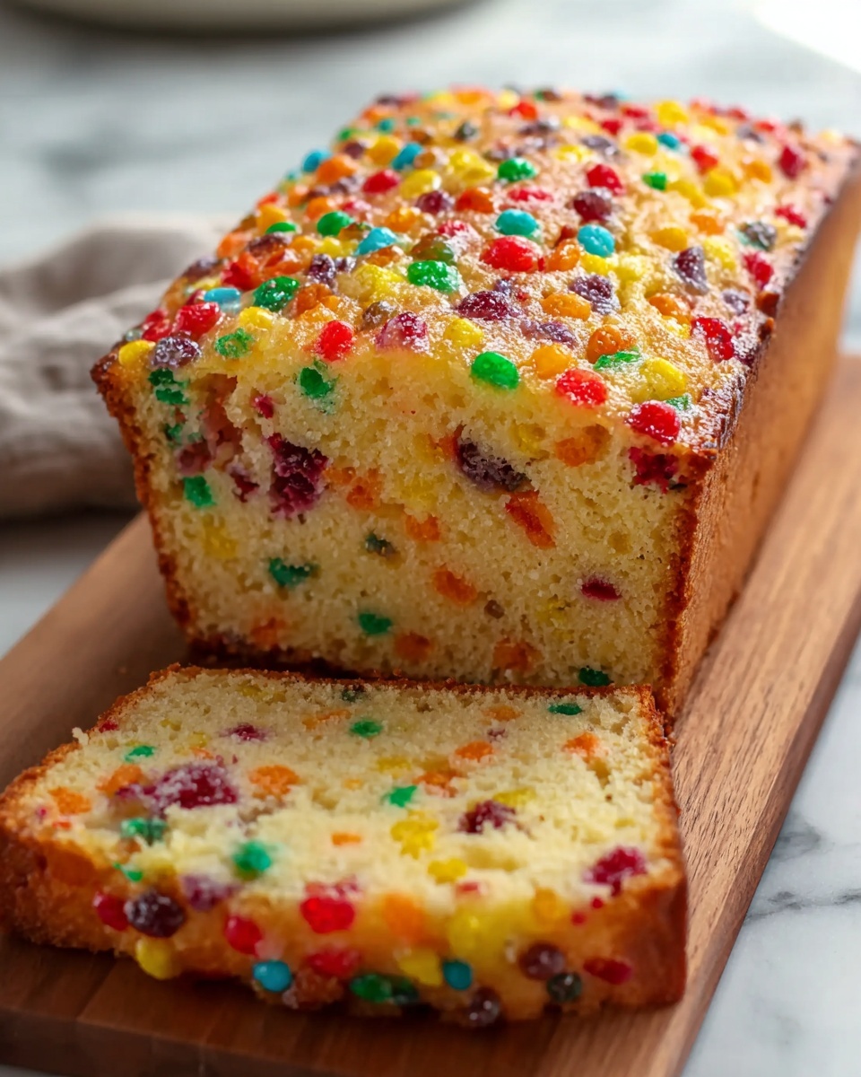Fruity Pebbles Breakfast Bread Recipe - Recipe Image
