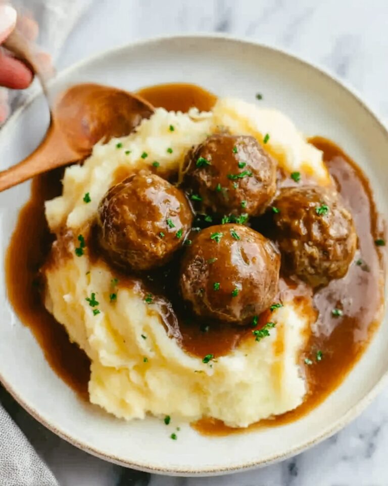 Tasty Slow Cooker Salisbury Steak Meatballs Recipe