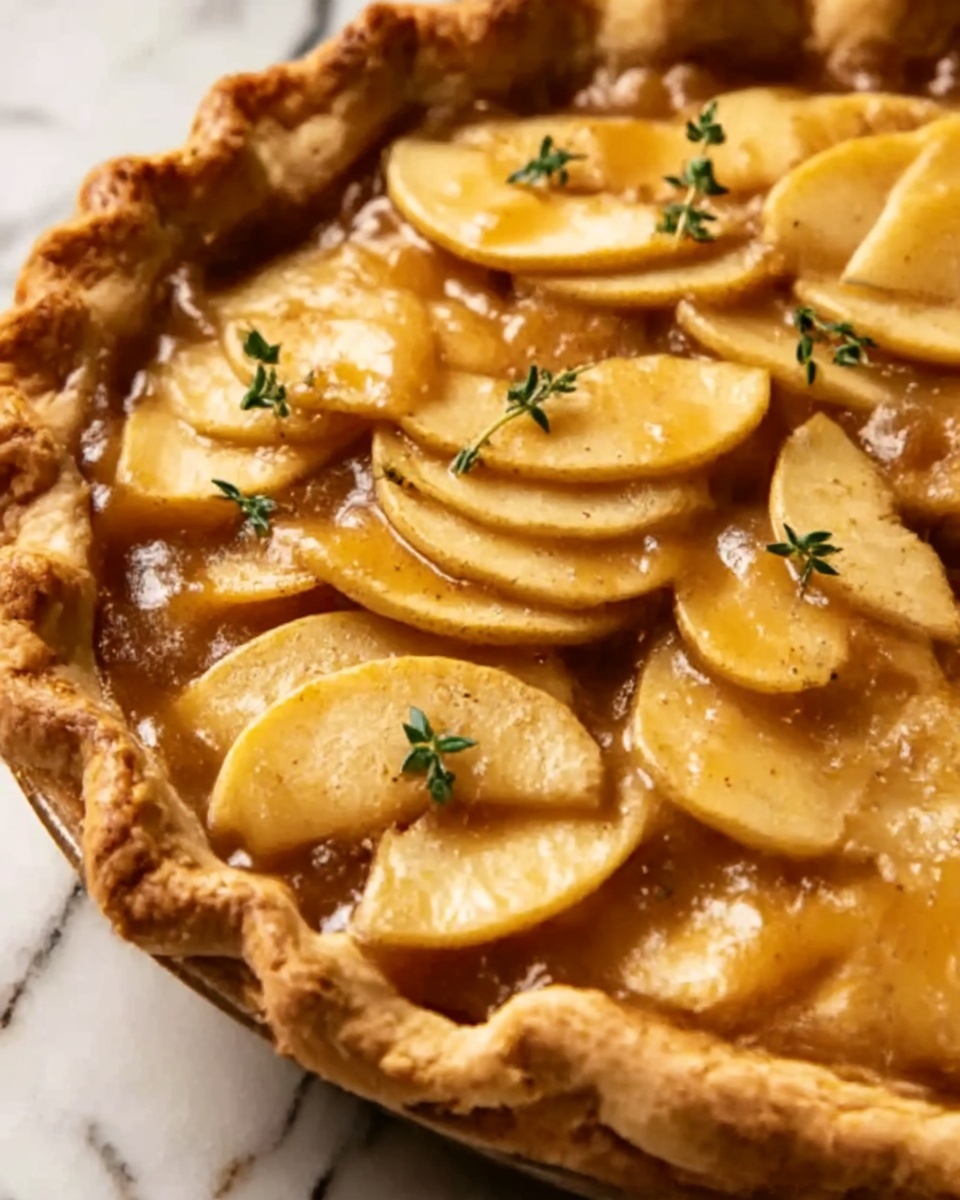 Dutch Pear Pie with Spiced Caramel Sauce Recipe - Recipe Image
