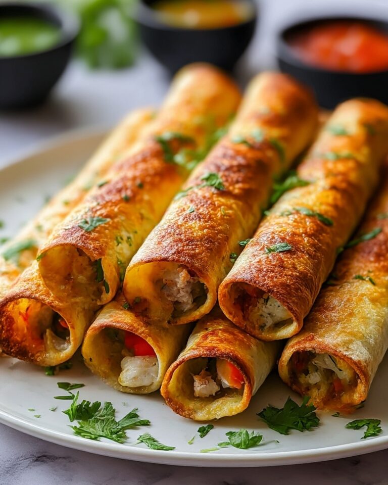 Crunchy Oven Baked Chicken Taquitos Recipe