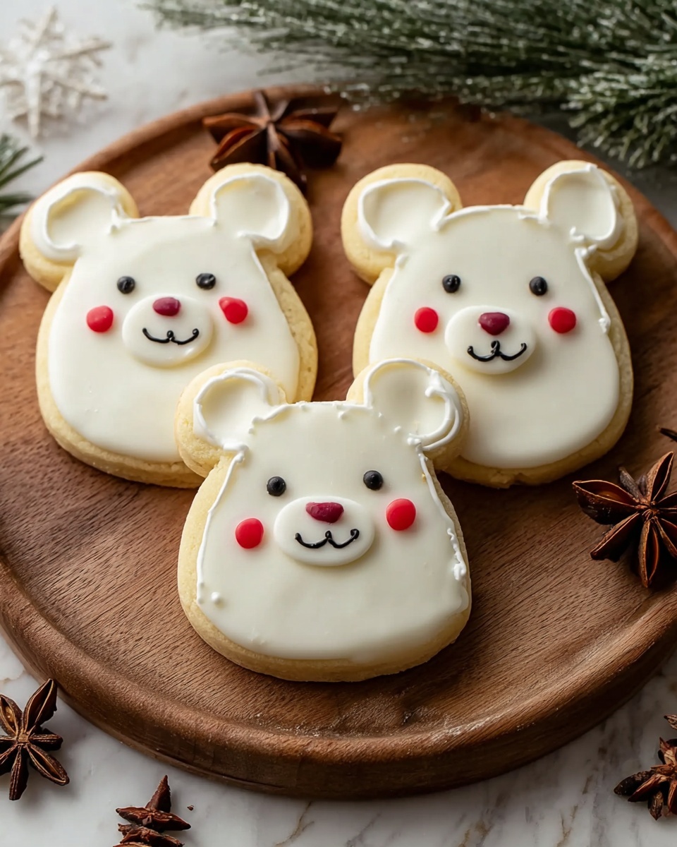 Buttercream Polar Bear Cookies Recipe - Recipe Image