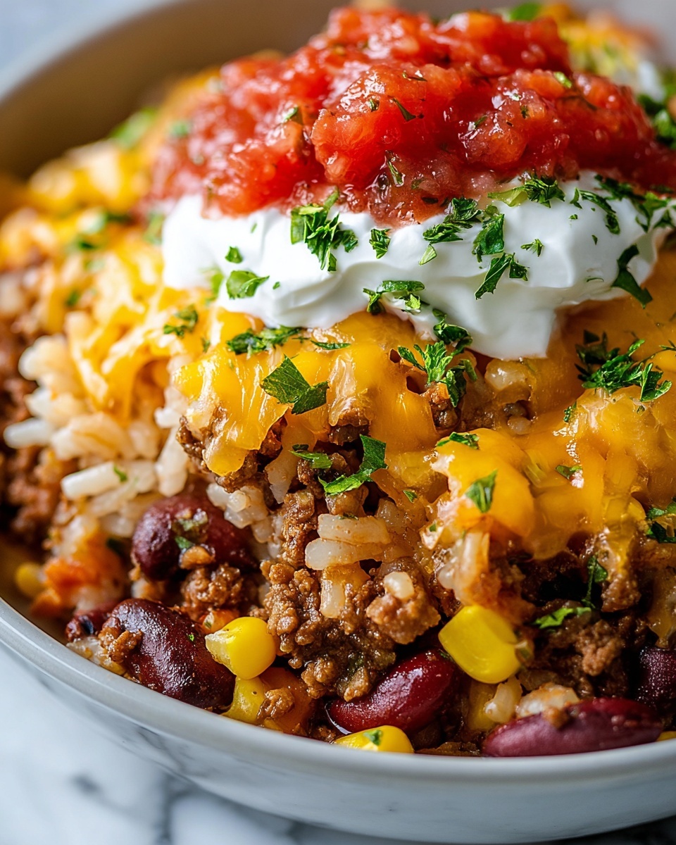 Easy One Pot Mexican Rice Casserole Recipe - Recipe Image