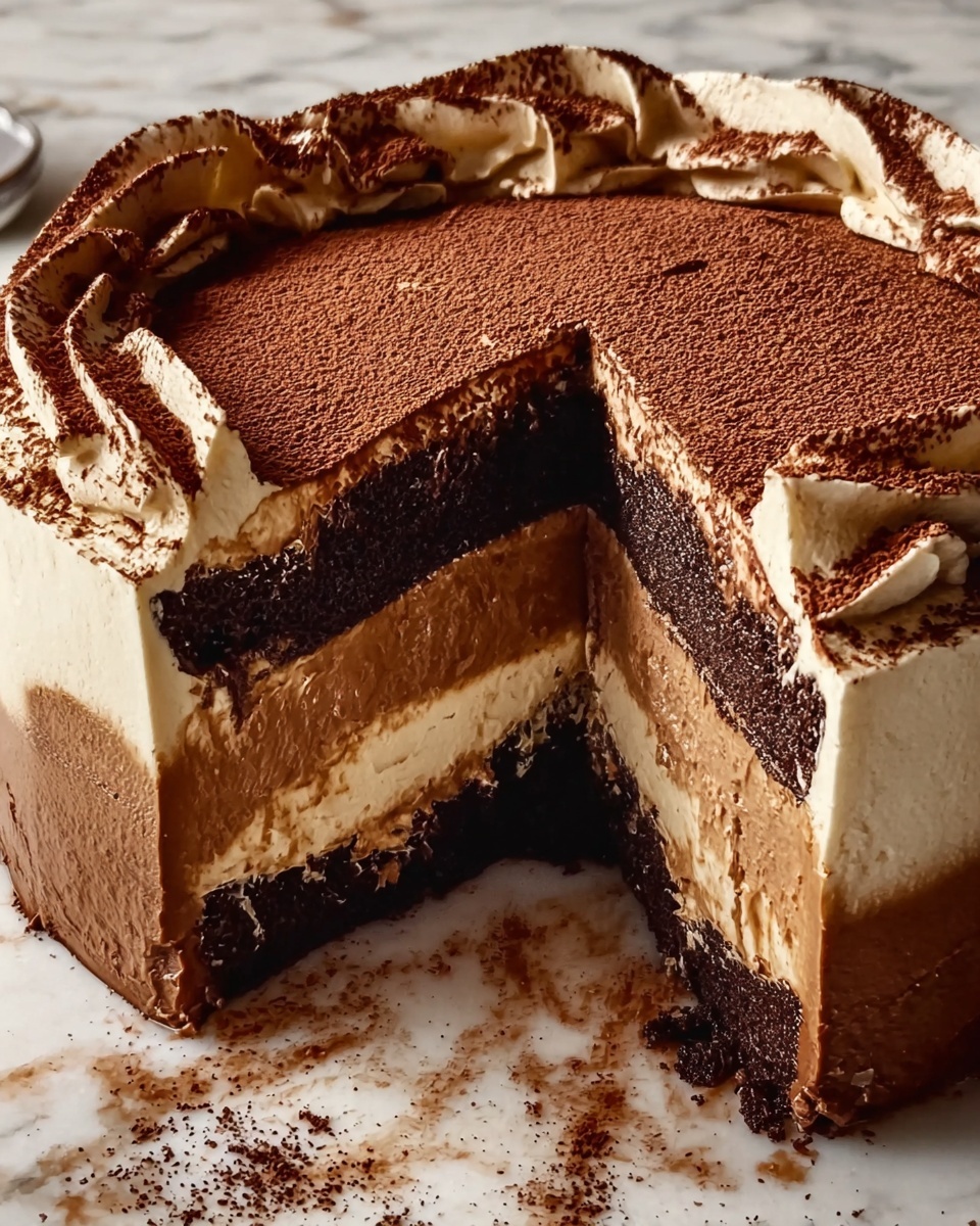 Decadent Chocolate Tiramisu Fudge Cake Recipe - Recipe Image