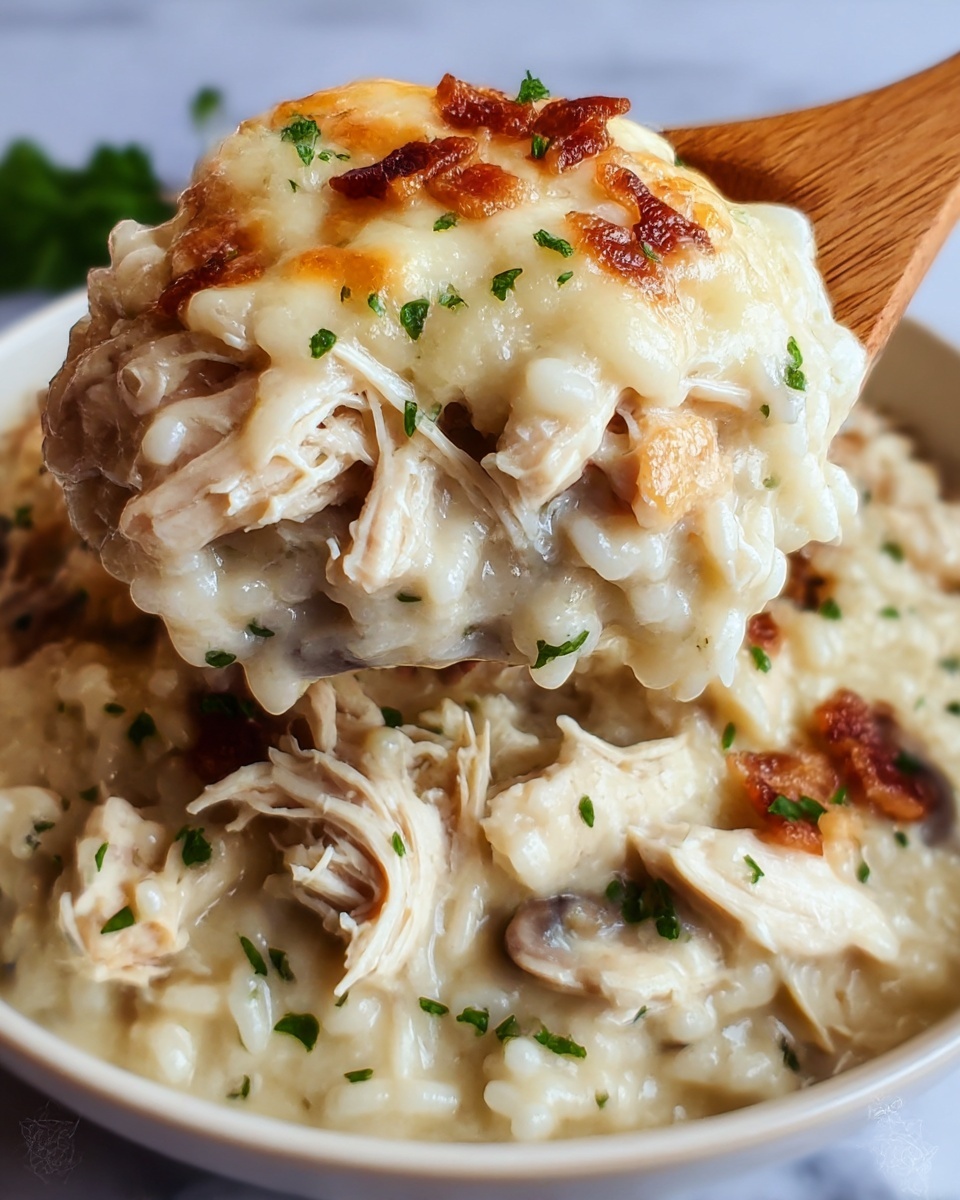 Chicken Alfredo Rice Casserole Recipe - Recipe Image