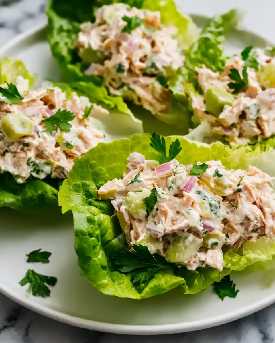 Avocado Chicken Salad Lettuce Wraps Recipe - Recipe Image