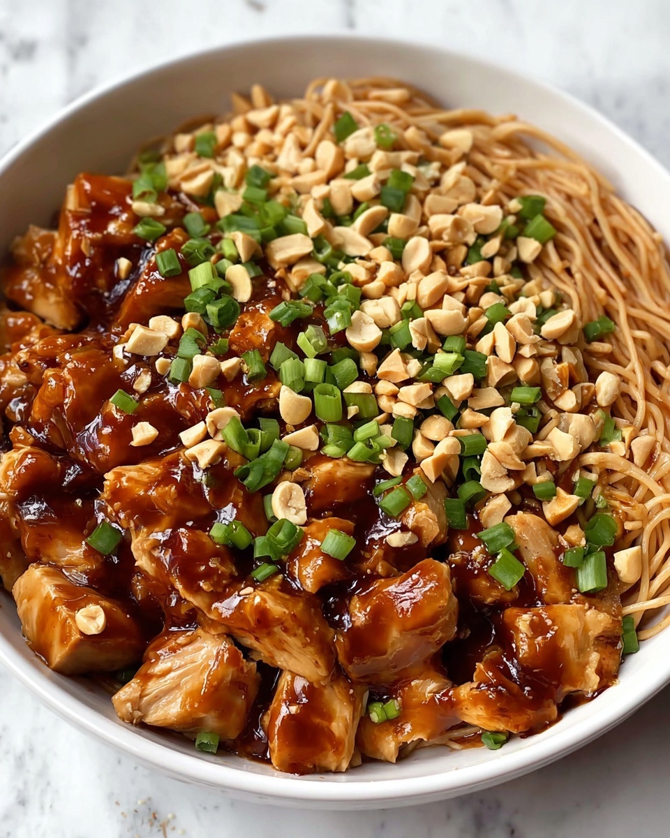 Spicy Kung Pao Chicken Noodles Recipe - Recipe Image