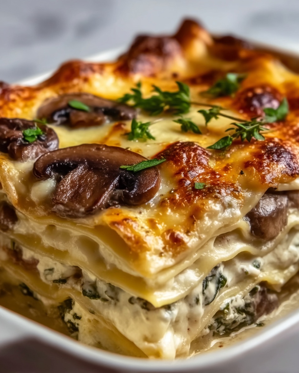 Mushroom and Spinach Lasagna Recipe - Recipe Image