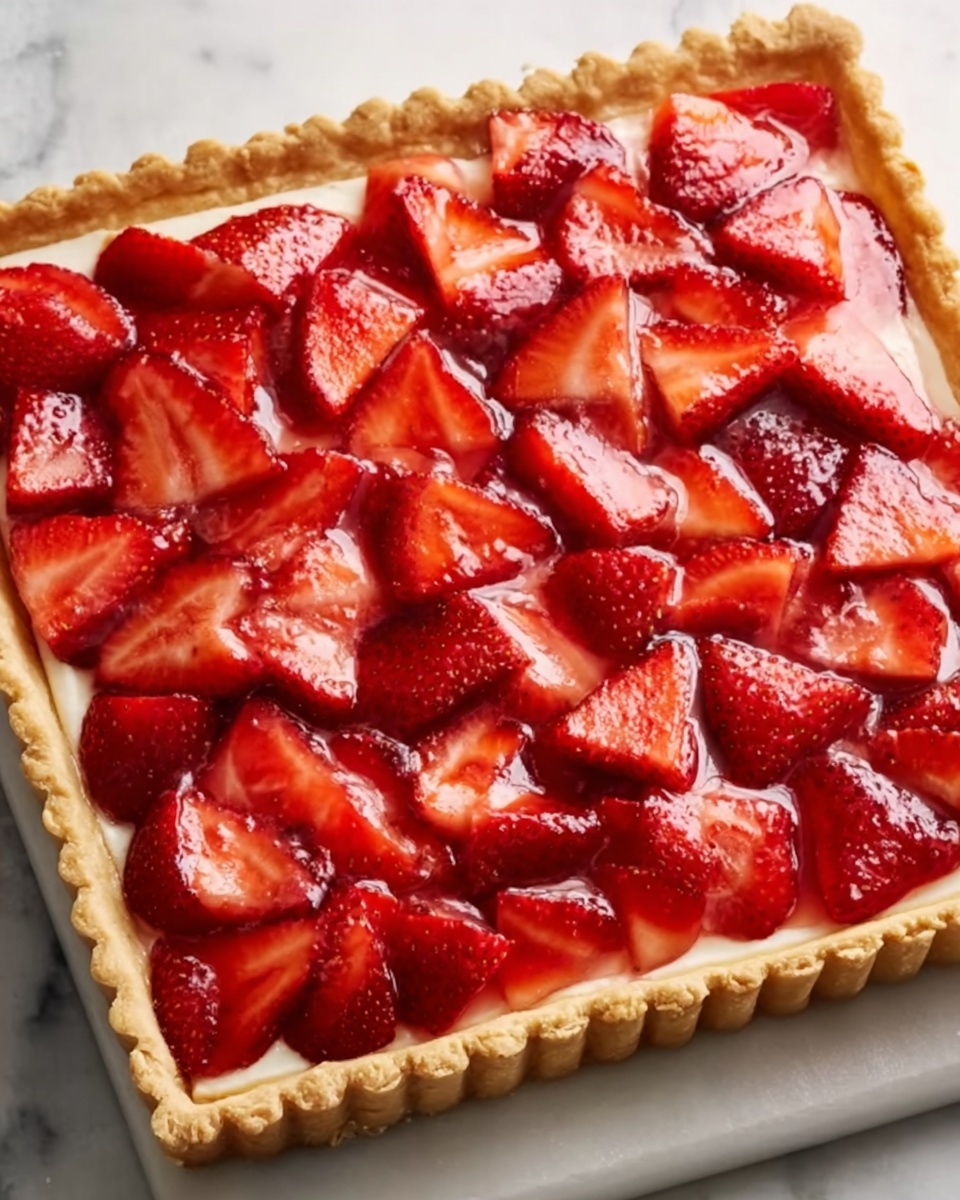 Easy Strawberry Slab Pie Recipe - Recipe Image