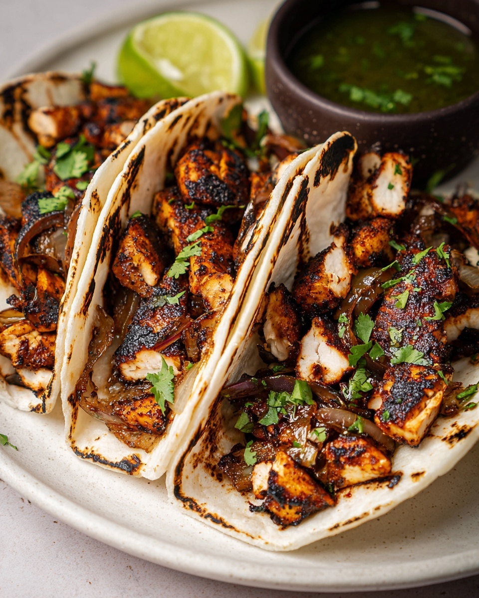 Chile–Marinated Grilled Chicken Tacos Recipe - Recipe Image