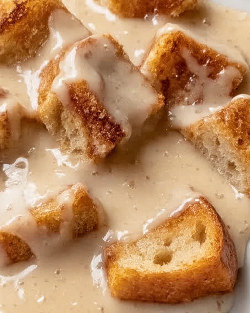 Grandma’s Old-Fashioned Bread Pudding with Vanilla Sauce Recipe - Recipe Image