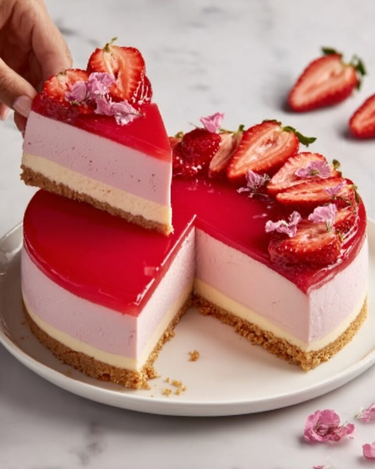 Vibrant Vegan Strawberry Cheesecake Delight Recipe