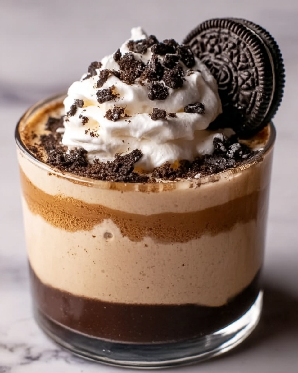 Creamy Espresso Mocha Mocktail with Oreo Crunch Recipe - Recipe Image