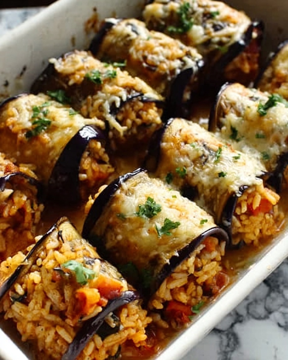 Eggplant Rolls Stuffed with Cheese Recipe - Recipe Image