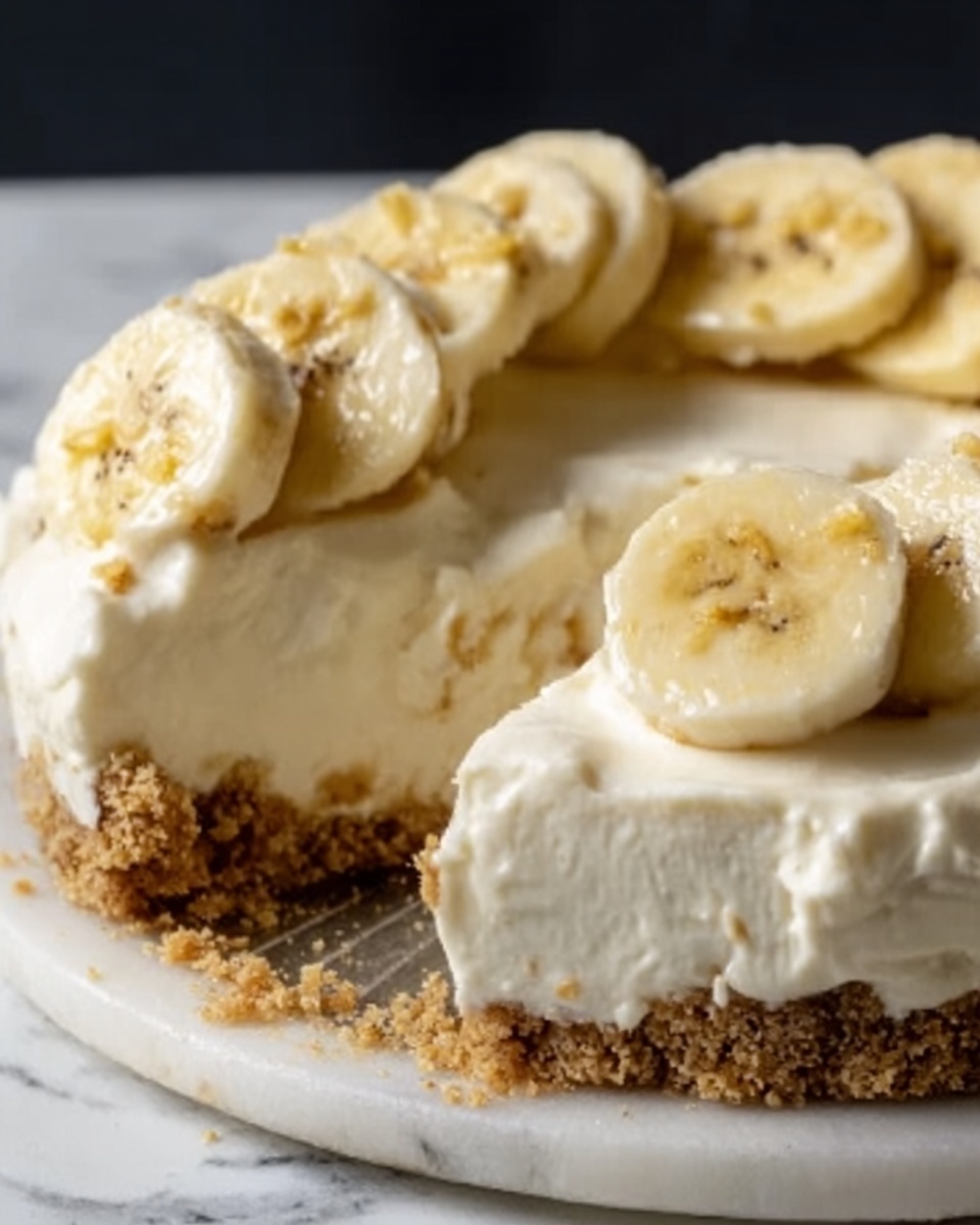 Banana Cheesecake with Banana Cream Pie Topping Recipe - Recipe Image