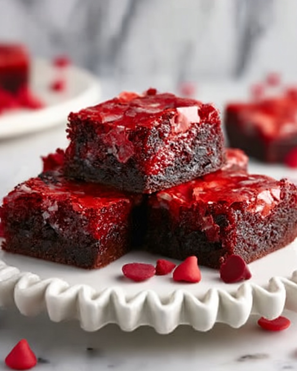 Kiss Me Red Velvet Brownies Recipe - Recipe Image