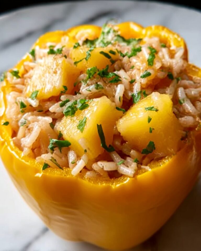 Teriyaki Pineapple Chicken & Rice Stuffed Peppers Recipe