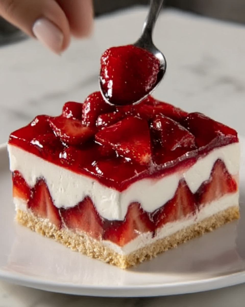 Strawberry Cream Cheese Icebox Cake Recipe - Recipe Image