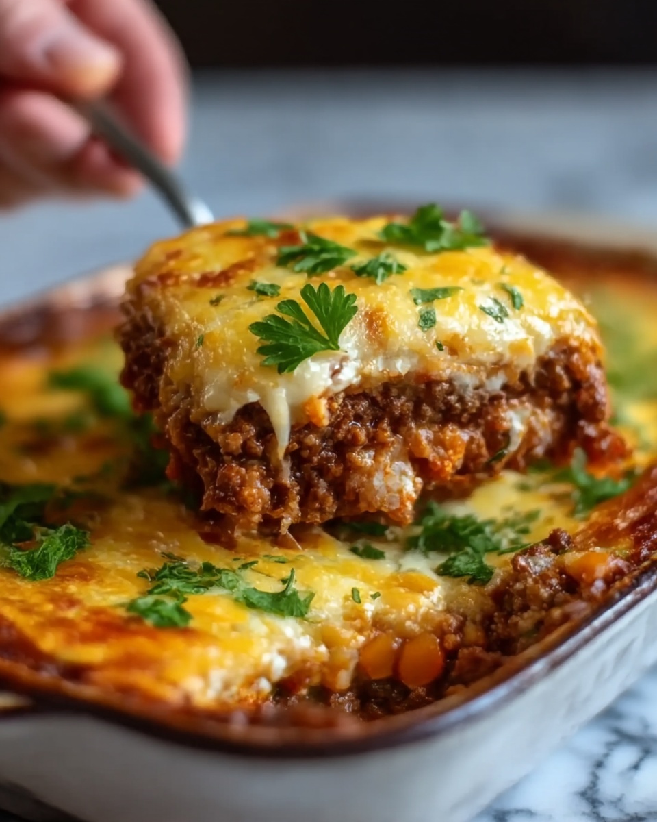 Cheesy Loaded Meatloaf Casserole Recipe - Recipe Image