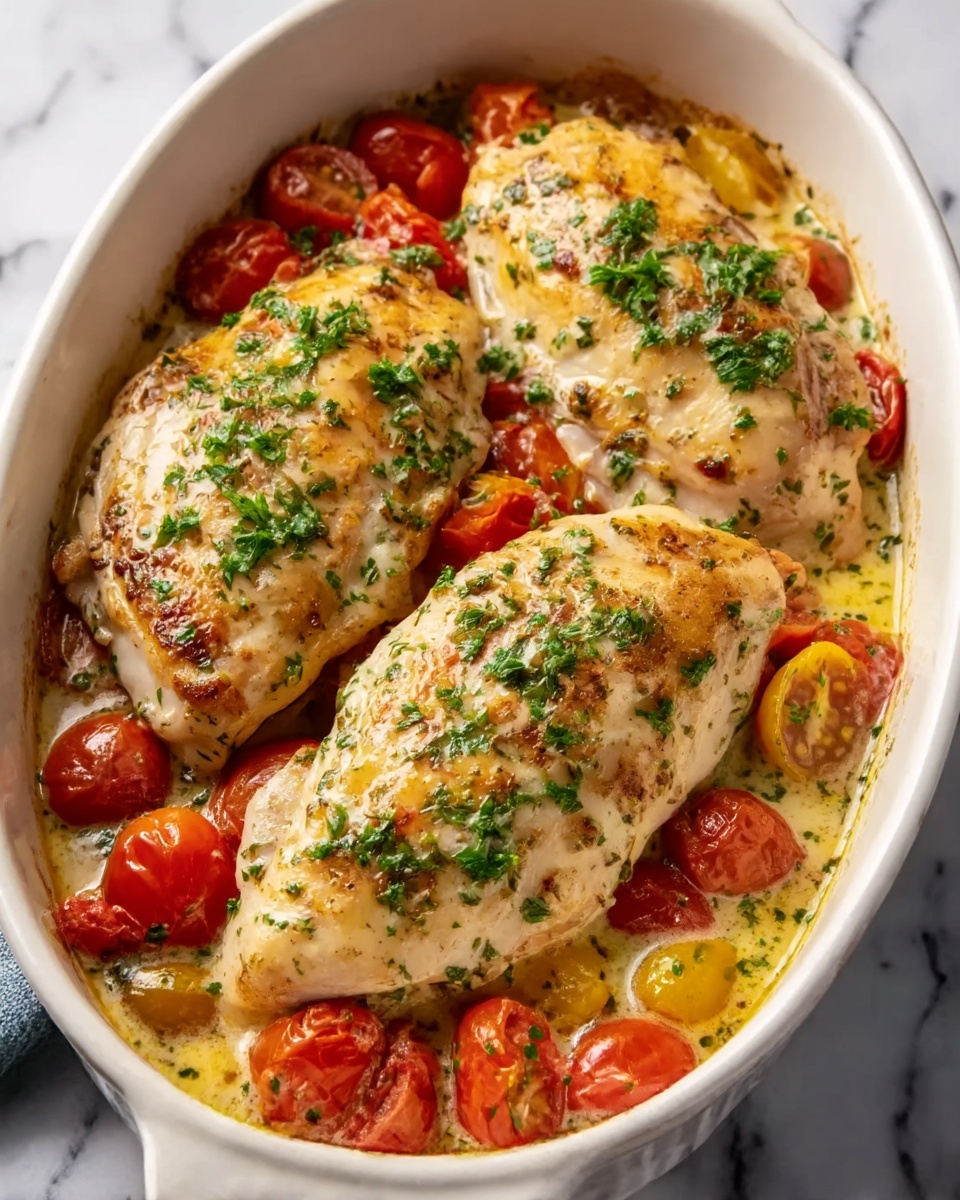 Baked Tuscan Chicken Breasts Recipe - Recipe Image