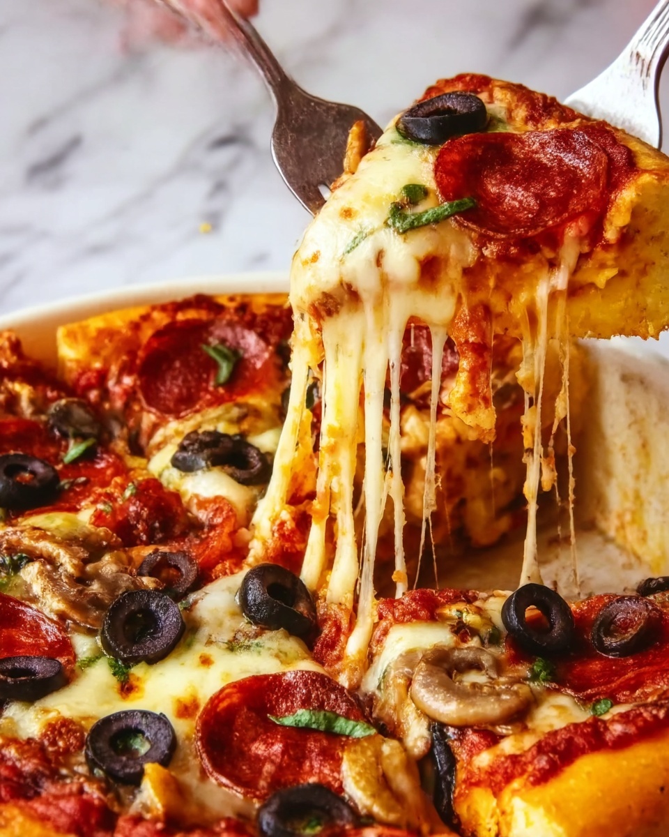 Supreme Pizza Tortellini Bake Recipe - Recipe Image