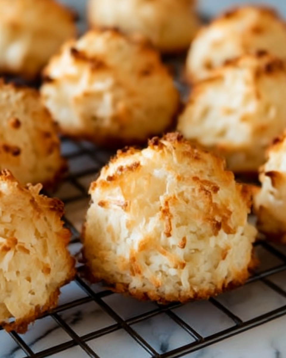 Coconut Macaroons with Optional Chocolate Drizzle Recipe - Recipe Image