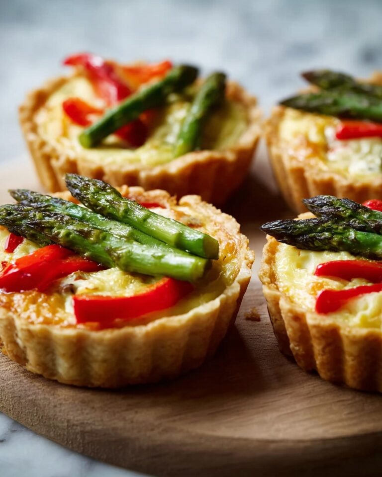 Roasted Red Pepper Asparagus Mini Tarts Recipe