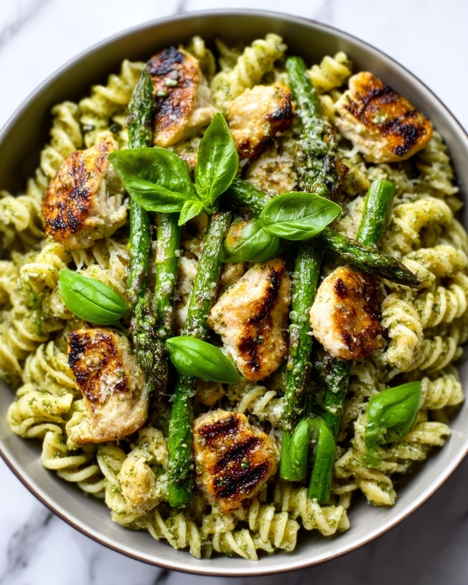 Grilled Chicken Asparagus Pasta Recipe - Recipe Image