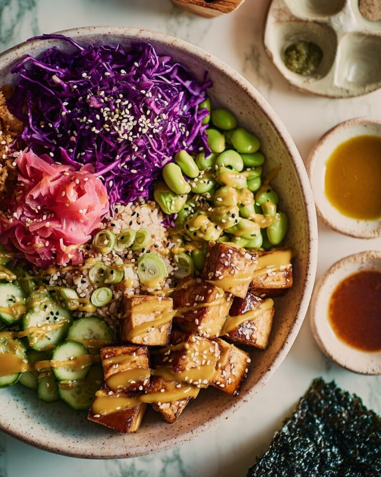 Honey & Soy Tofu Poke Bowl Recipe