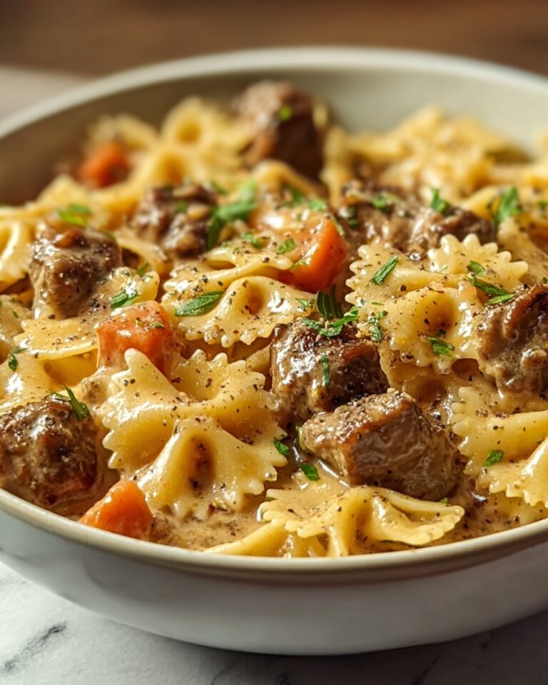 Creamy Beef and Bowtie Pasta Recipe
