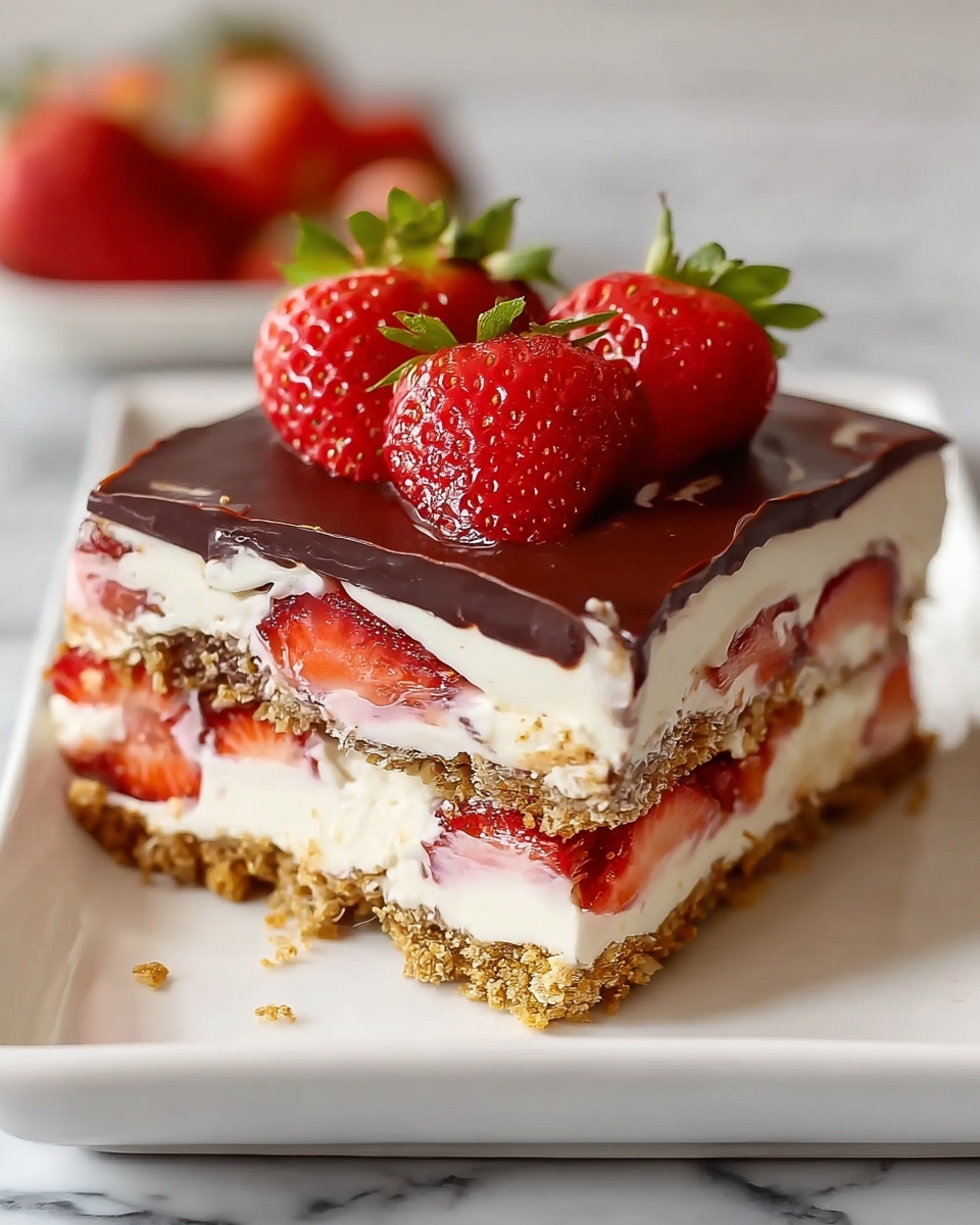Strawberry Eclair Cake Recipe - Recipe Image