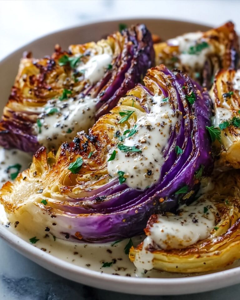 Roasted Cabbage with Creamy Yogurt Sauce Recipe