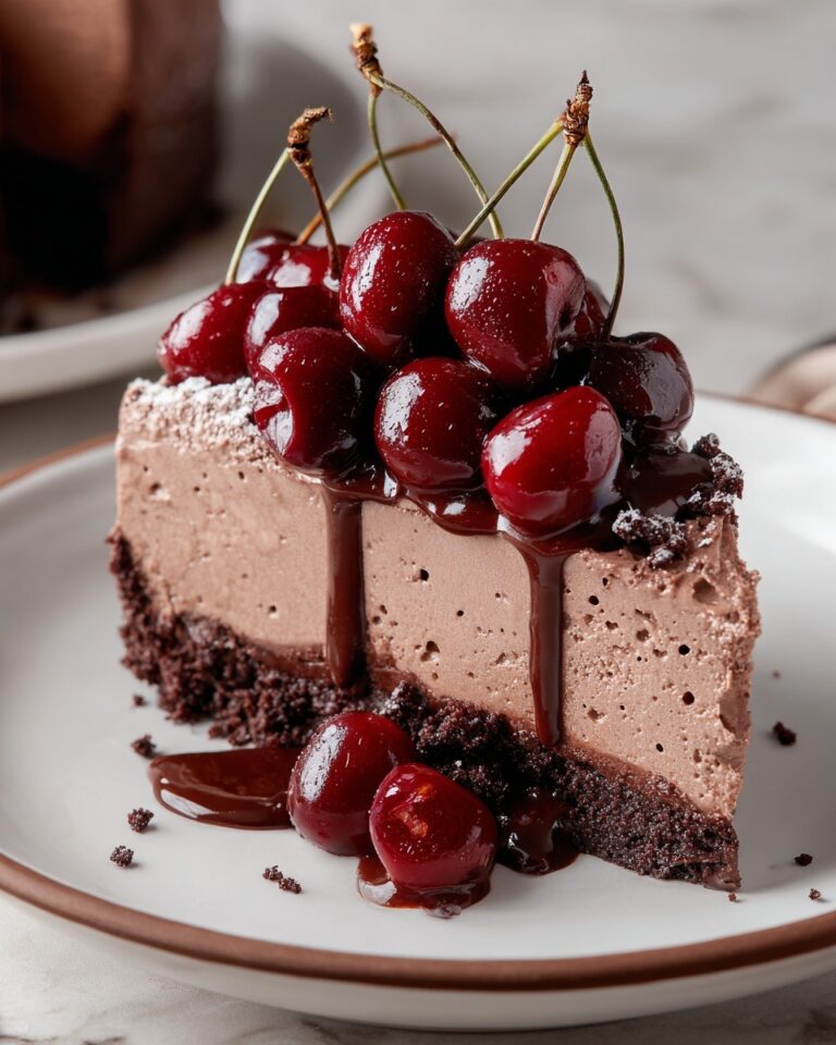 No-Bake Cherry Chocolate Cheesecake Recipe