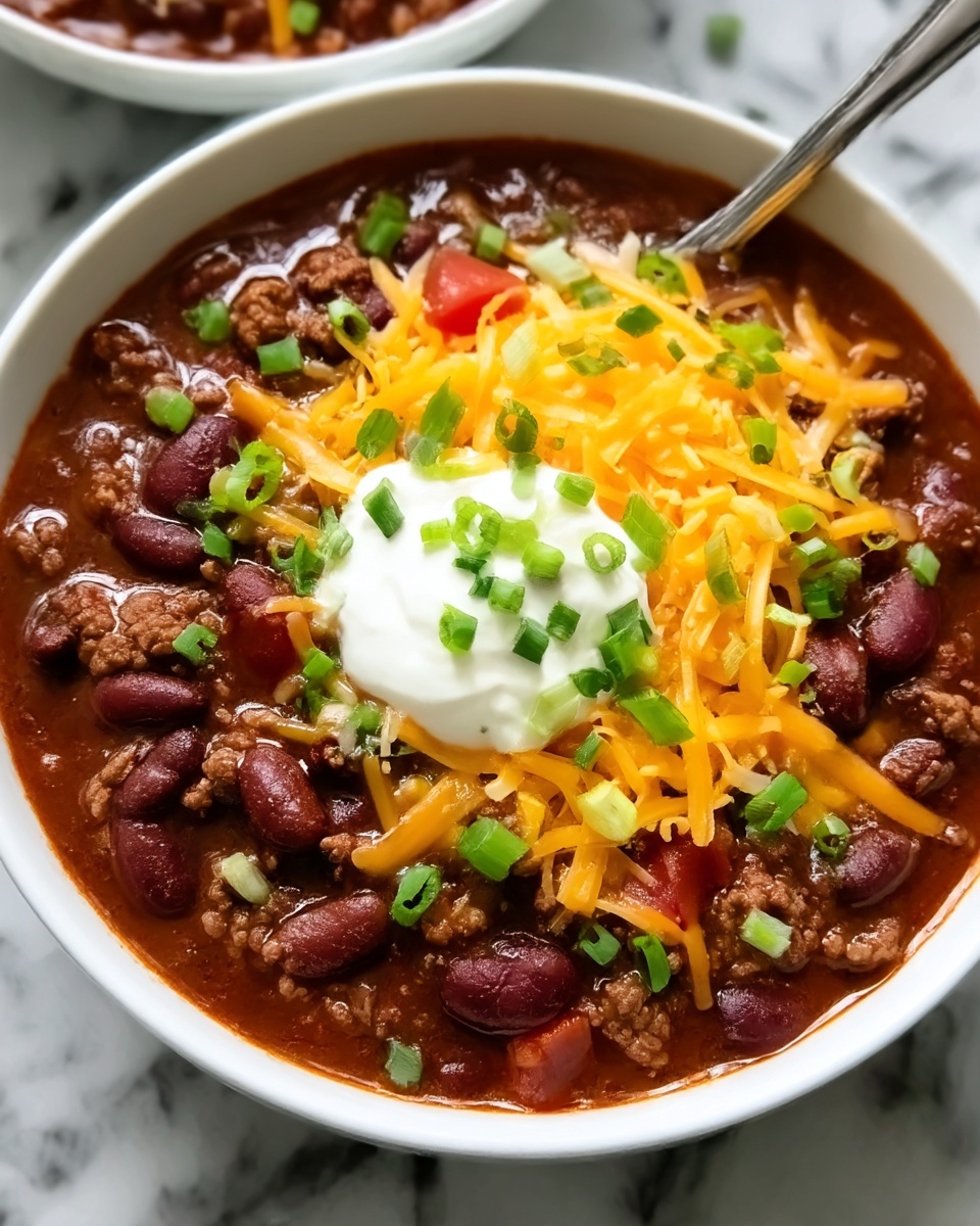 Hearty Beef Chili with Beans and Spices Recipe - Recipe Image