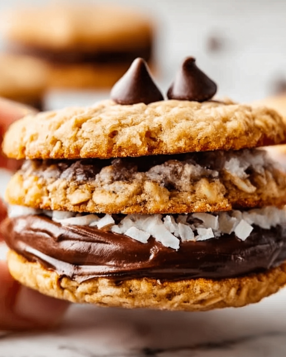 Chocolate Chip Coconut Sandwich Cookies Recipe - Recipe Image