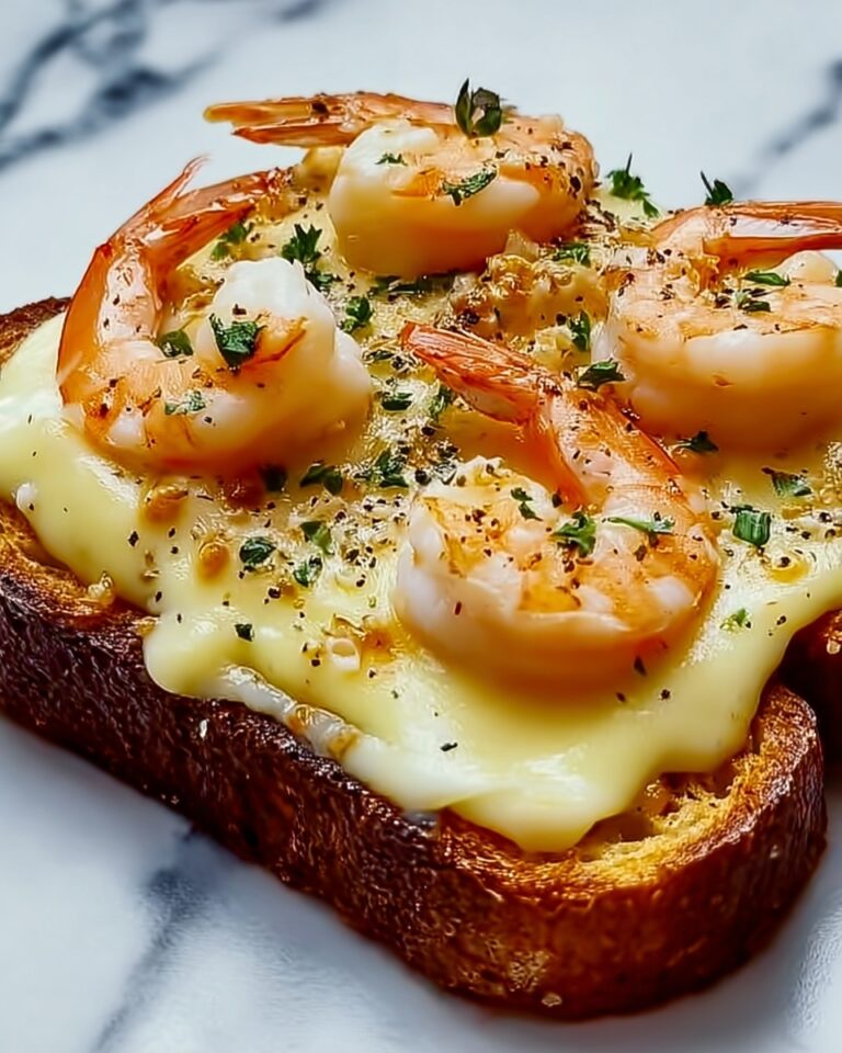 Cheesy Garlic Shrimp Toast Recipe