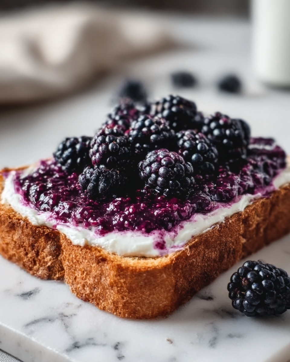 Blackberry Vanilla Greek Yogurt Toast Recipe - Recipe Image