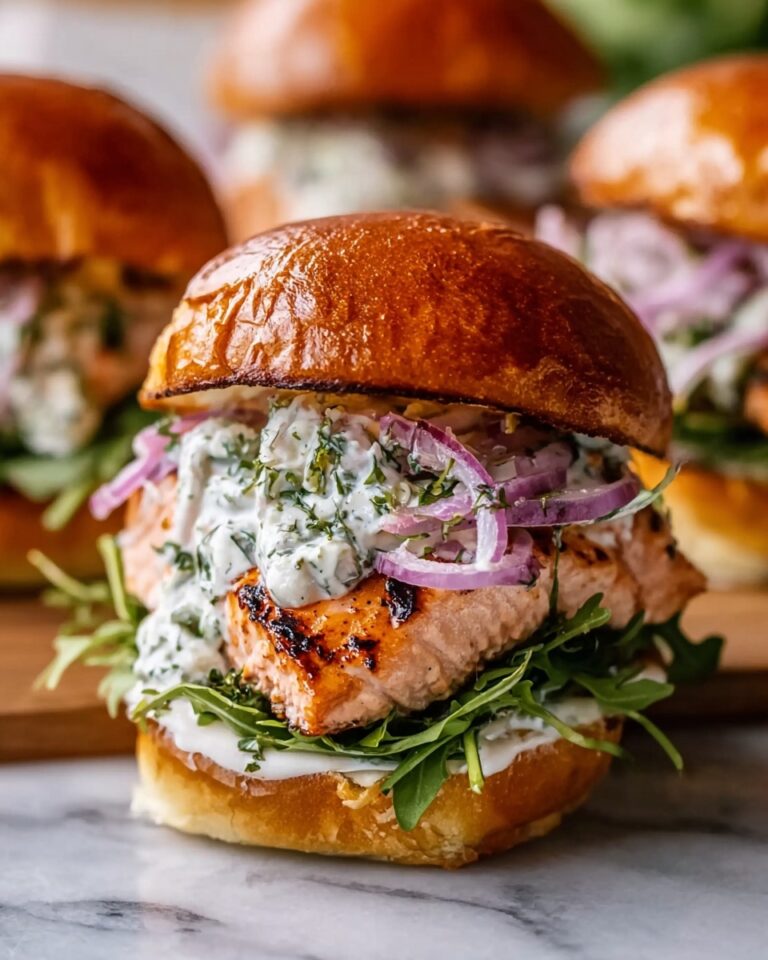 Crispy Salmon Sliders with Lemon Arugula Slaw Recipe