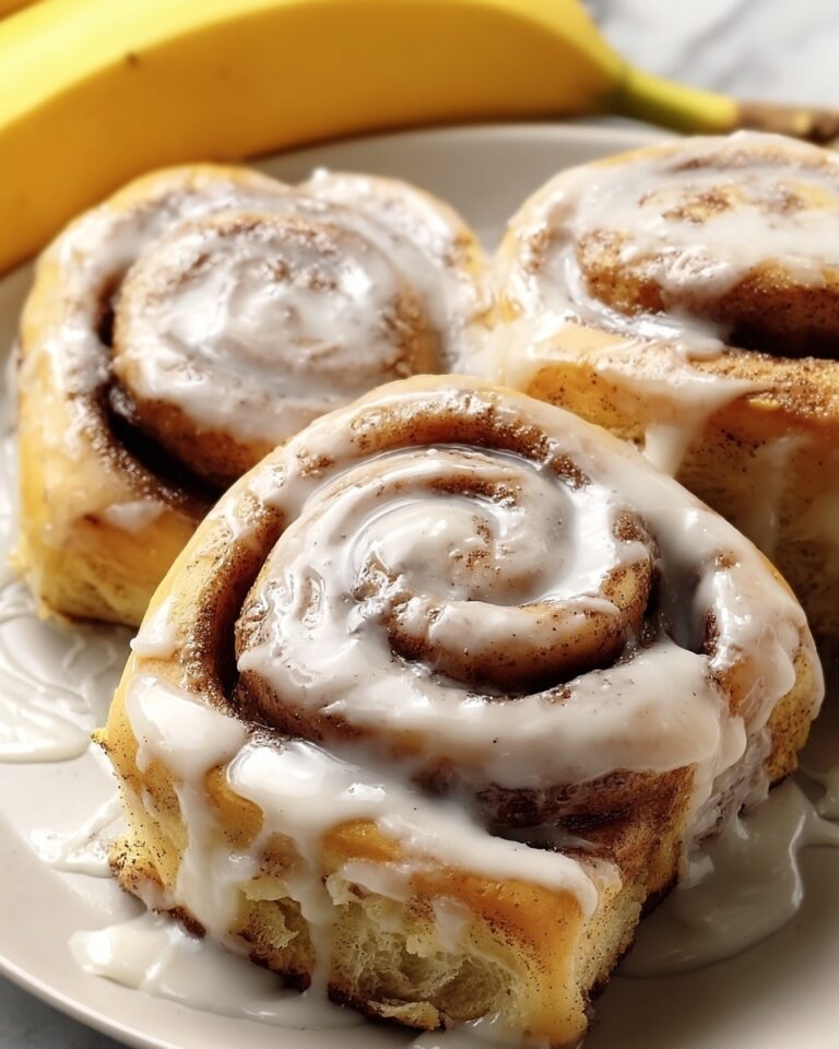 Banana Bread Cinnamon Rolls with Cream Cheese Icing Recipe