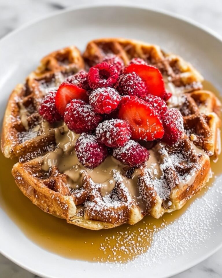 Cinnamon Sugar Belgian Waffles with Fresh Berries Recipe
