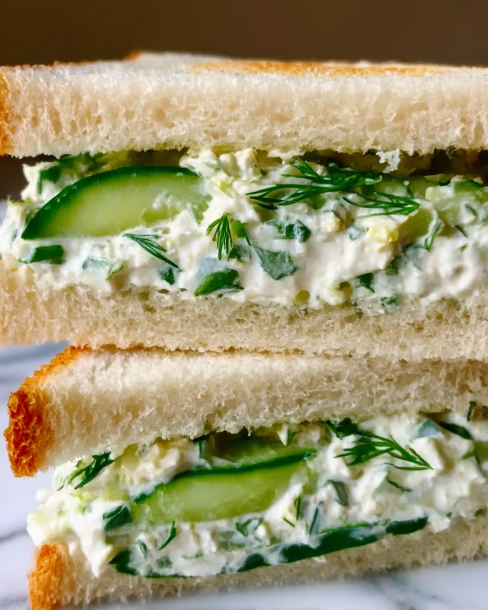 Creamy Cucumber Tea Sandwiches Recipe - Recipe Image