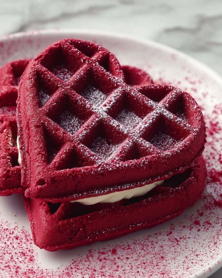 Heart-Shaped Red Velvet Waffles Recipe