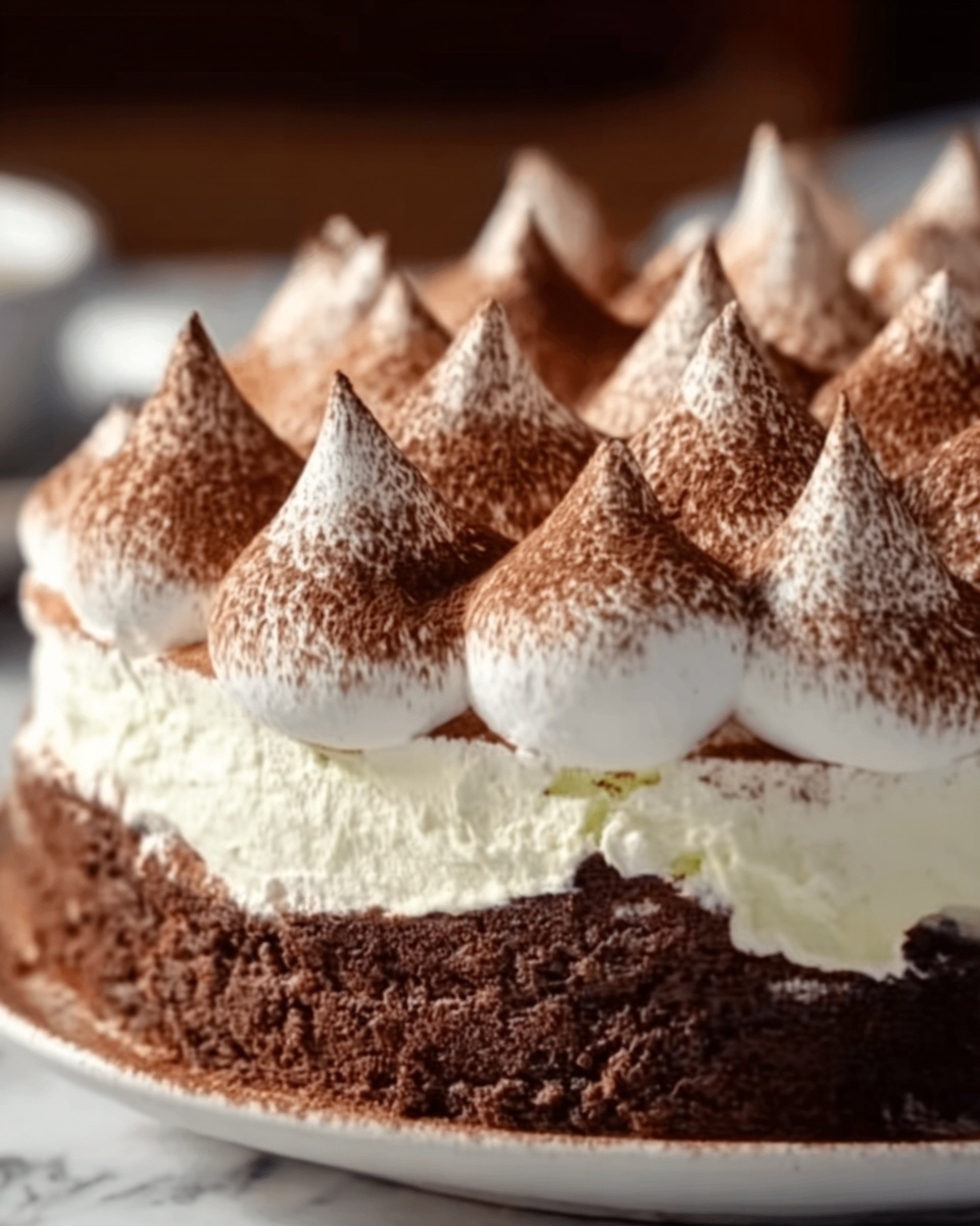 Hot Chocolate Meringue Cake Recipe - Recipe Image