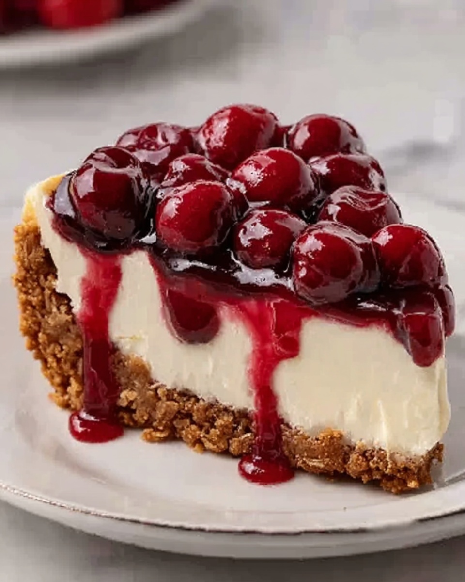 No-Bake Cherry Cheesecake Bars Recipe - Recipe Image