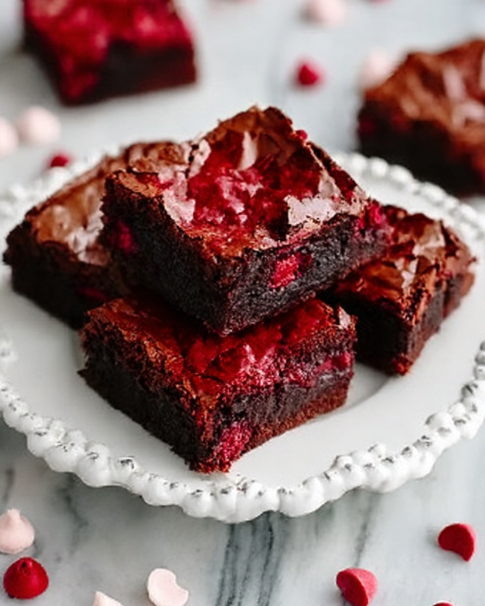 Kiss Me Red Velvet Brownies Recipe - Recipe Image