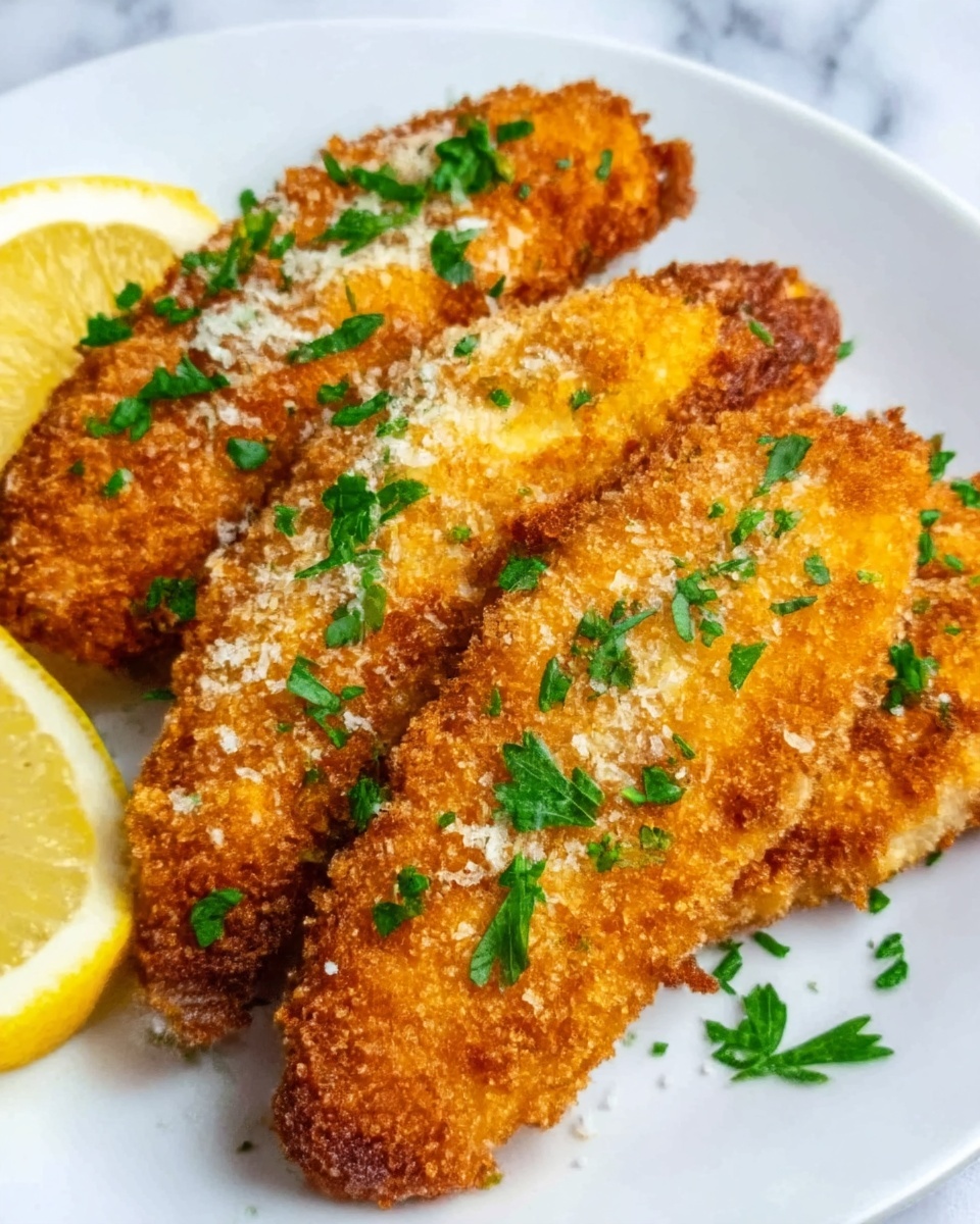 Lemon Herb Chicken Cutlets with Salmoriglio Sauce Recipe - Recipe Image
