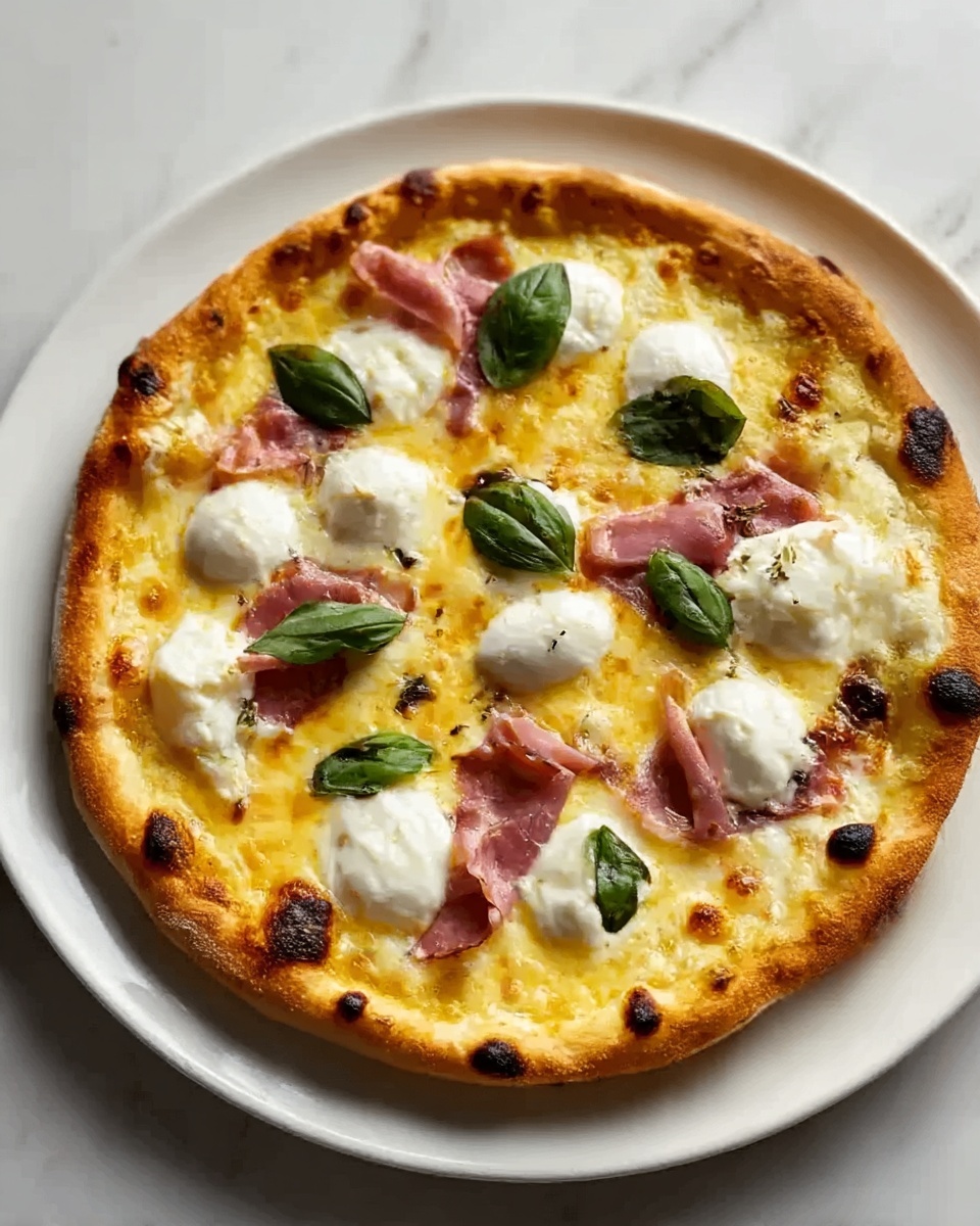 White Pizza with Prosciutto & Hot Honey Recipe - Recipe Image