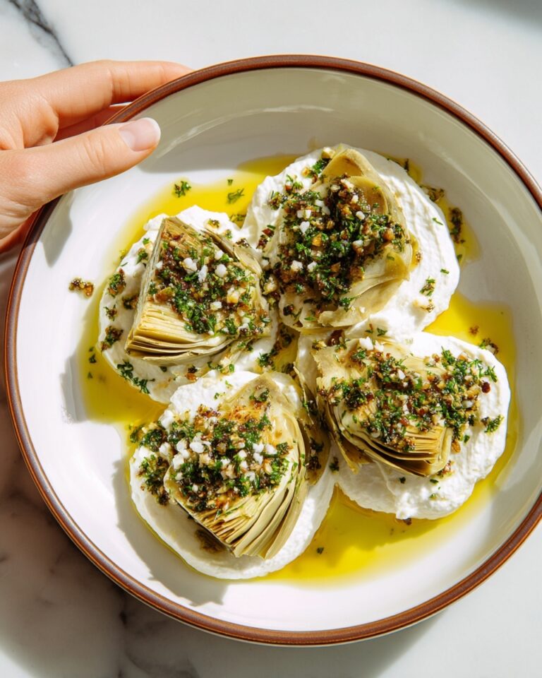 Artichokes on Whipped Ricotta with Herb Gremolata Recipe