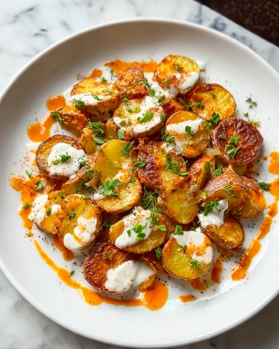 Buffalo Chicken Roasted Potato Bake Recipe - Recipe Image
