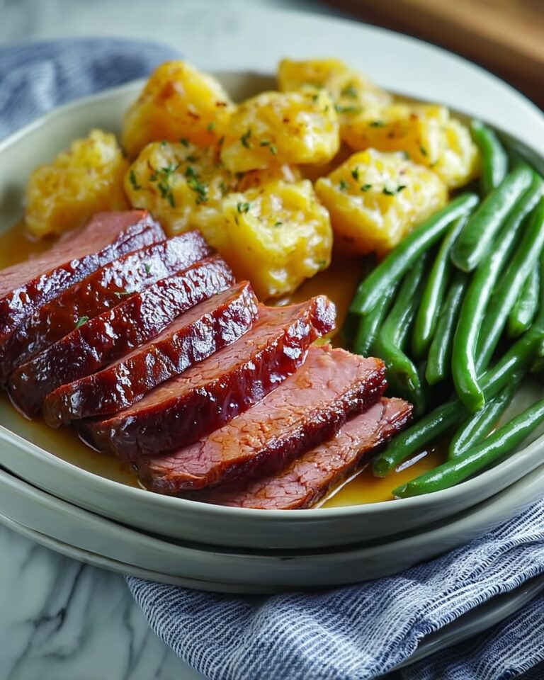 Crockpot Ham, Green Beans, and Potatoes Recipe