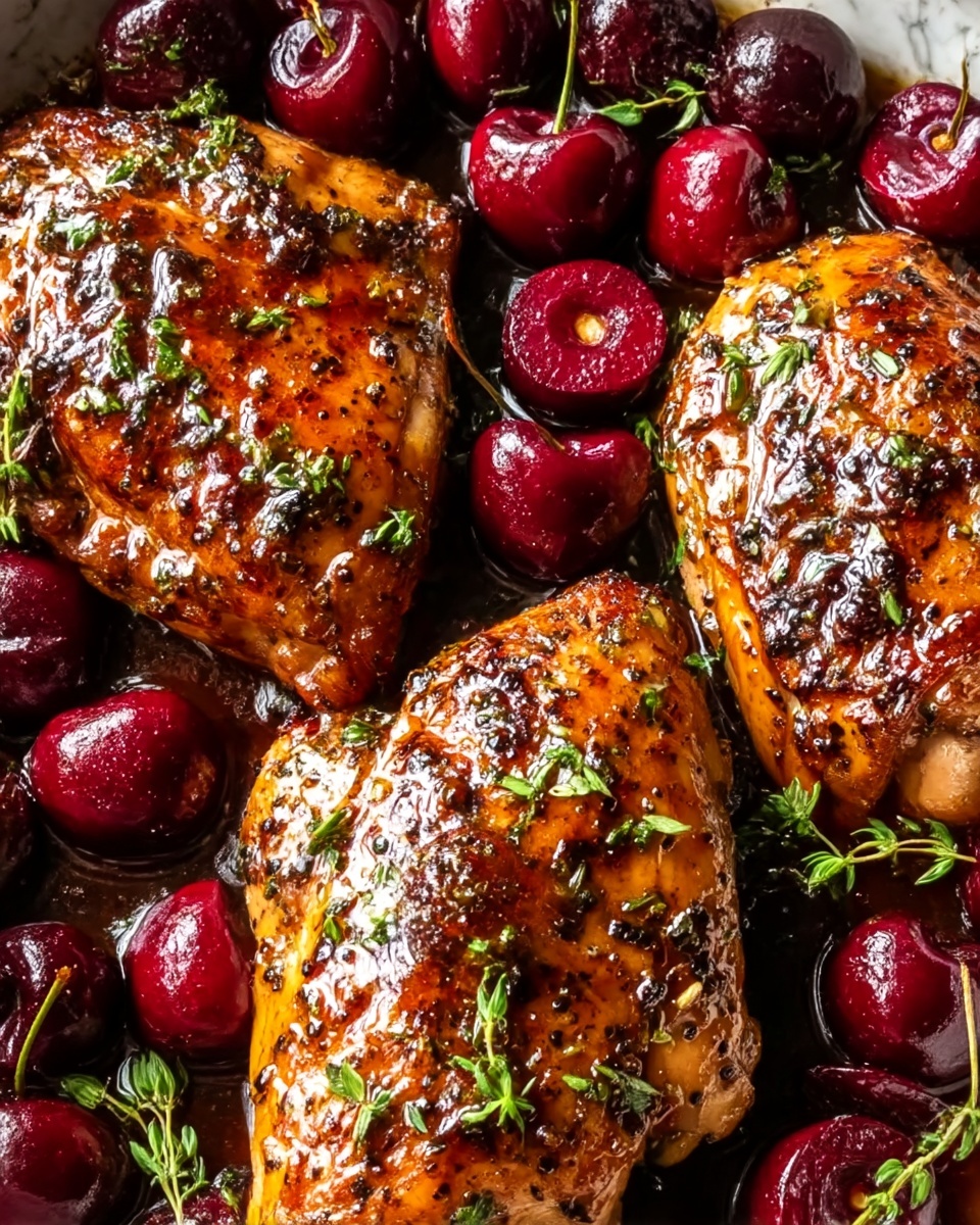 Cherry Balsamic Glazed Chicken Recipe - Recipe Image
